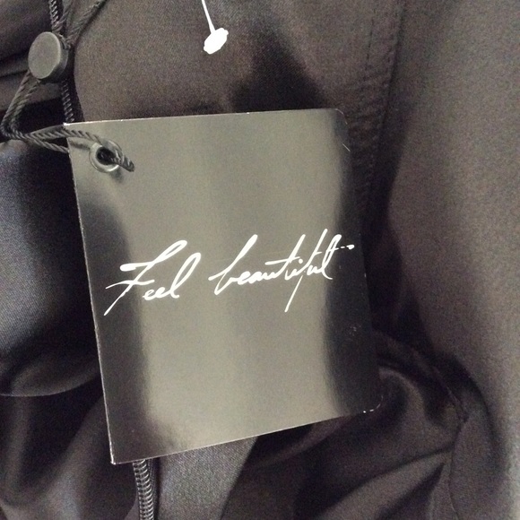 WHITE HOUSE  BLACK MARKET BLACK SATIN COCKTAIL DRESS SIZE 2 NWT - Picture 8 of 9